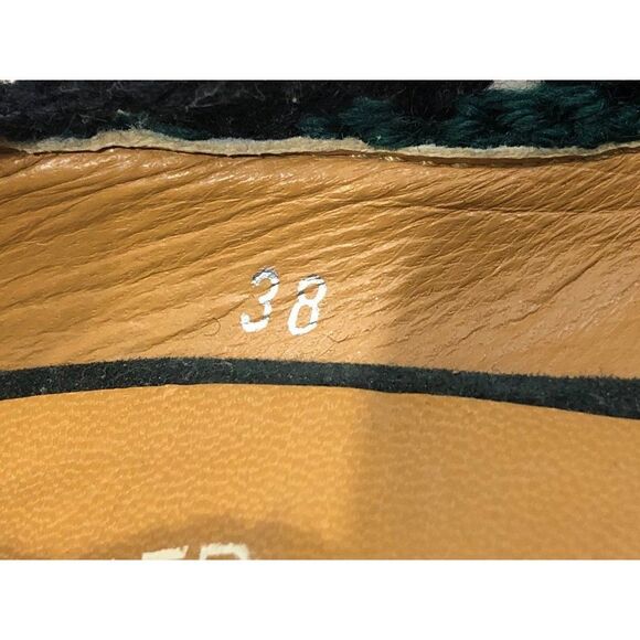 Kurt Geiger London Boho Crotchet Trim Velvet Wedge Heels Shoes - Picture 9 of 10